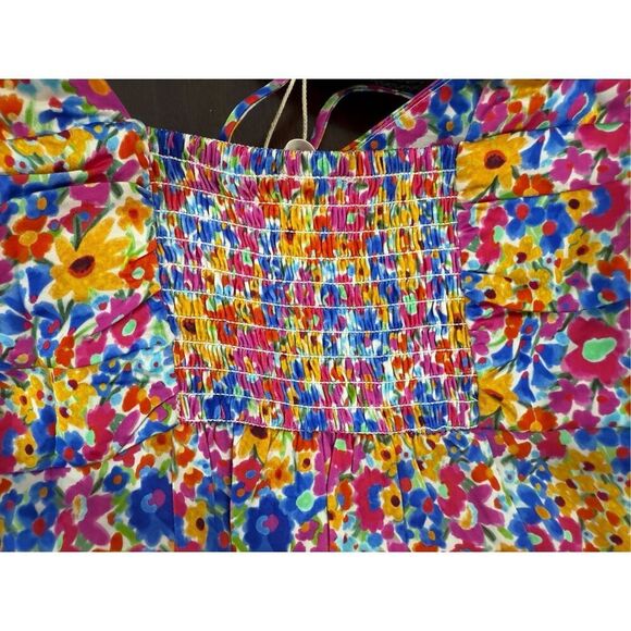 NWT For Love & Lemons Sasha Mini Dress Blue Dizzy Floral - Picture 10 of 14